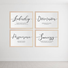 Buy white Work Self Motivation Quotes For Home & Office Set of 4