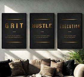Inspirational Quote Frame Set of 3 β Office Decor Wall Art Prints