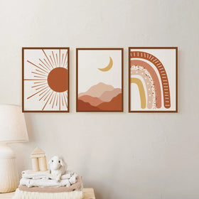 3 Pcs Kids Room Wall Frames, Baby Nursery Decor Photo frames