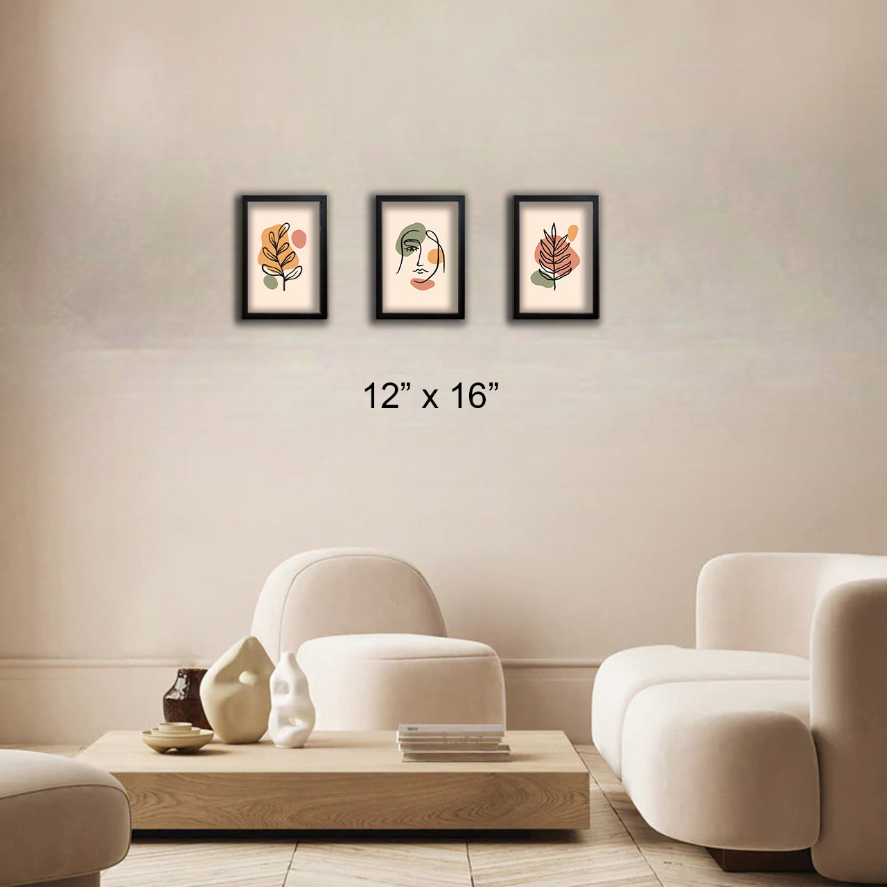 3 Pcs Amazing Aesethetic Art Frames For House Decor