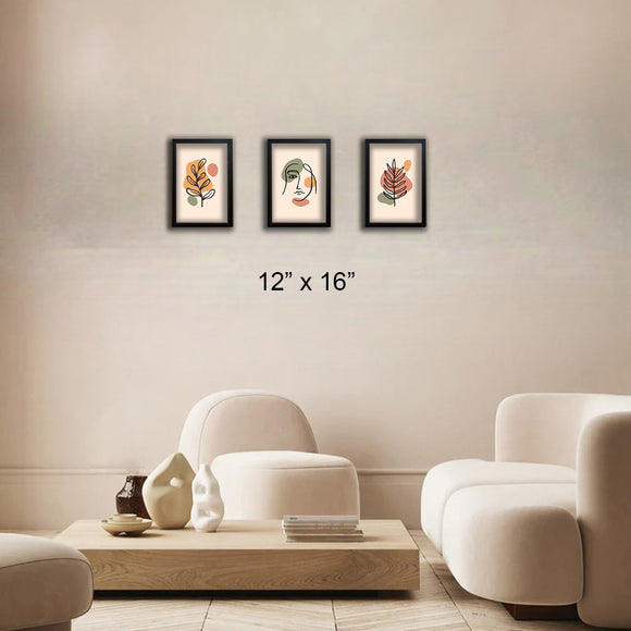 3 Pcs Amazing Aesthetic Art Frames For House Decor