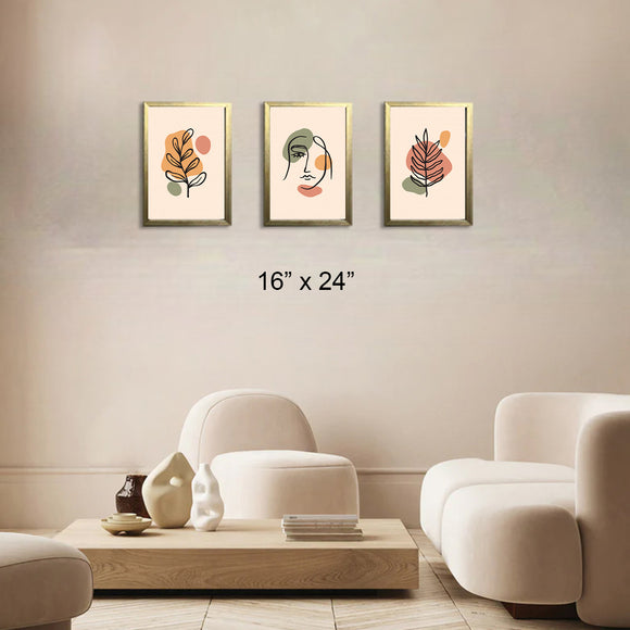 3 Pcs Amazing Aesthetic Art Frames For House Decor