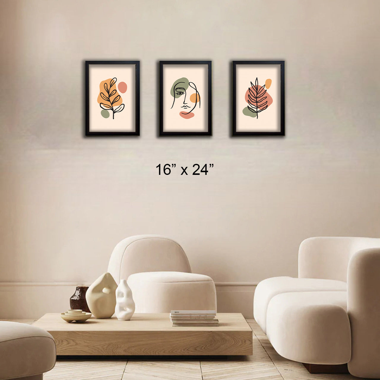 3 Pcs Amazing Aesethetic Art Frames For House Decor