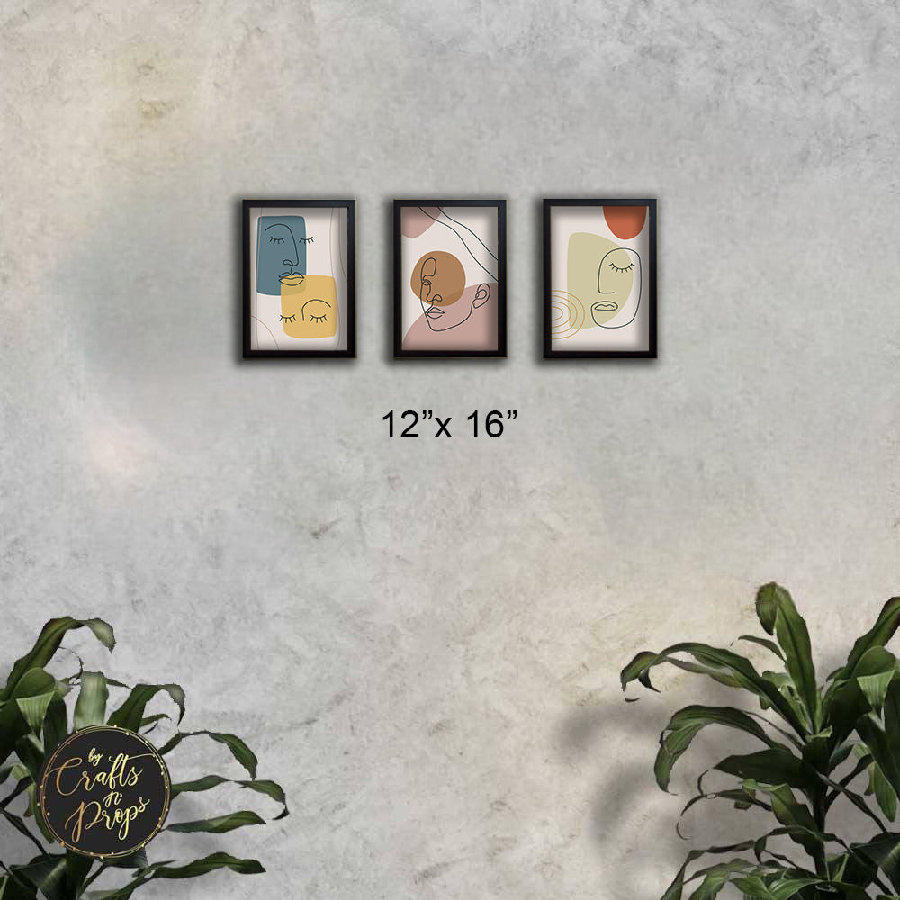 3 Pcs of Modern / Abstract Art Frames