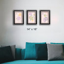 Glass front Abstract Art frame Set of 3-8