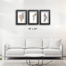 3 Pcs Beautiful Aesthetic Photo Frames - 0