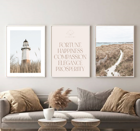 3 Pcs Travel Wall art Happiness Home decor, Farmhouse Abstract print