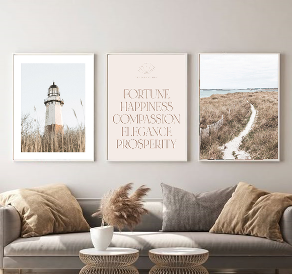 3 Pcs Travel Wall art Happiness Home decor, Farmhouse Abstract print