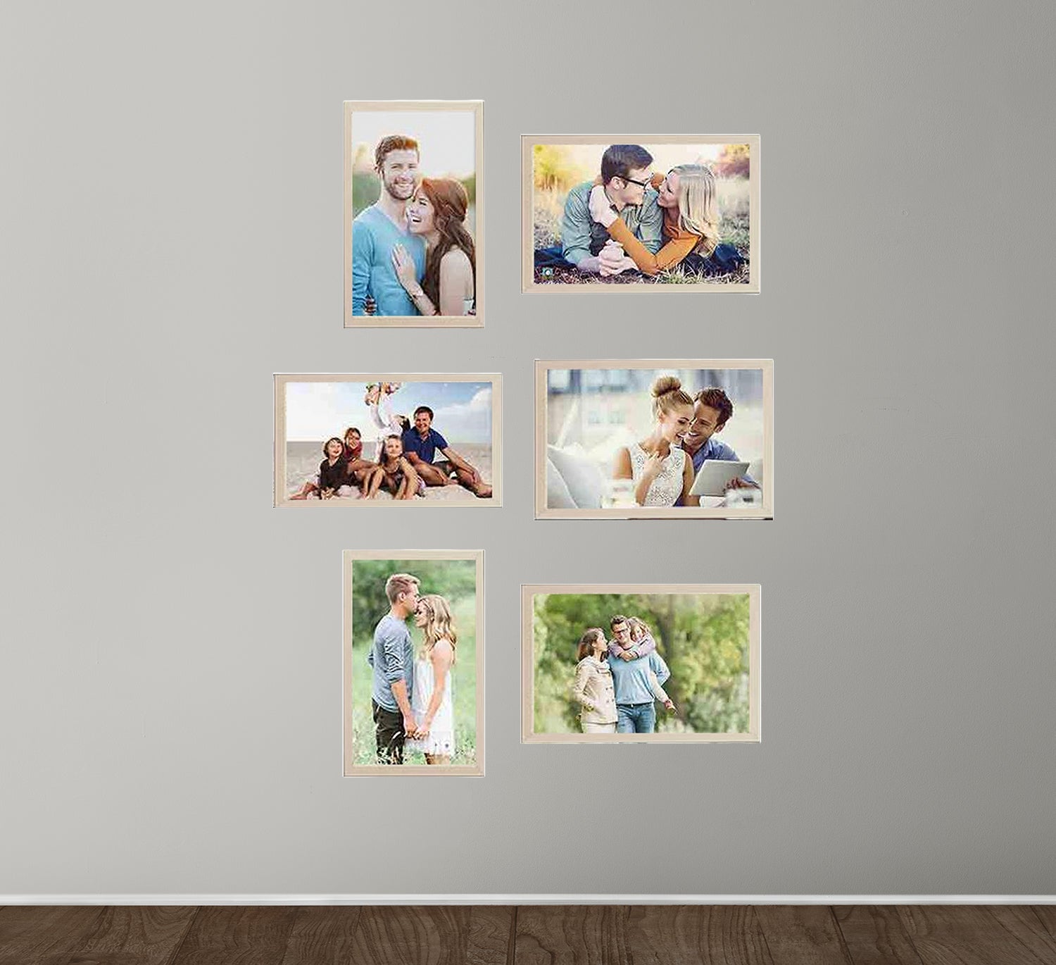 Buy white Collage Photo Frames 6 Pcs Wall Gallery (5x7&quot; - 3pc , 4x6&quot; - 3pc)