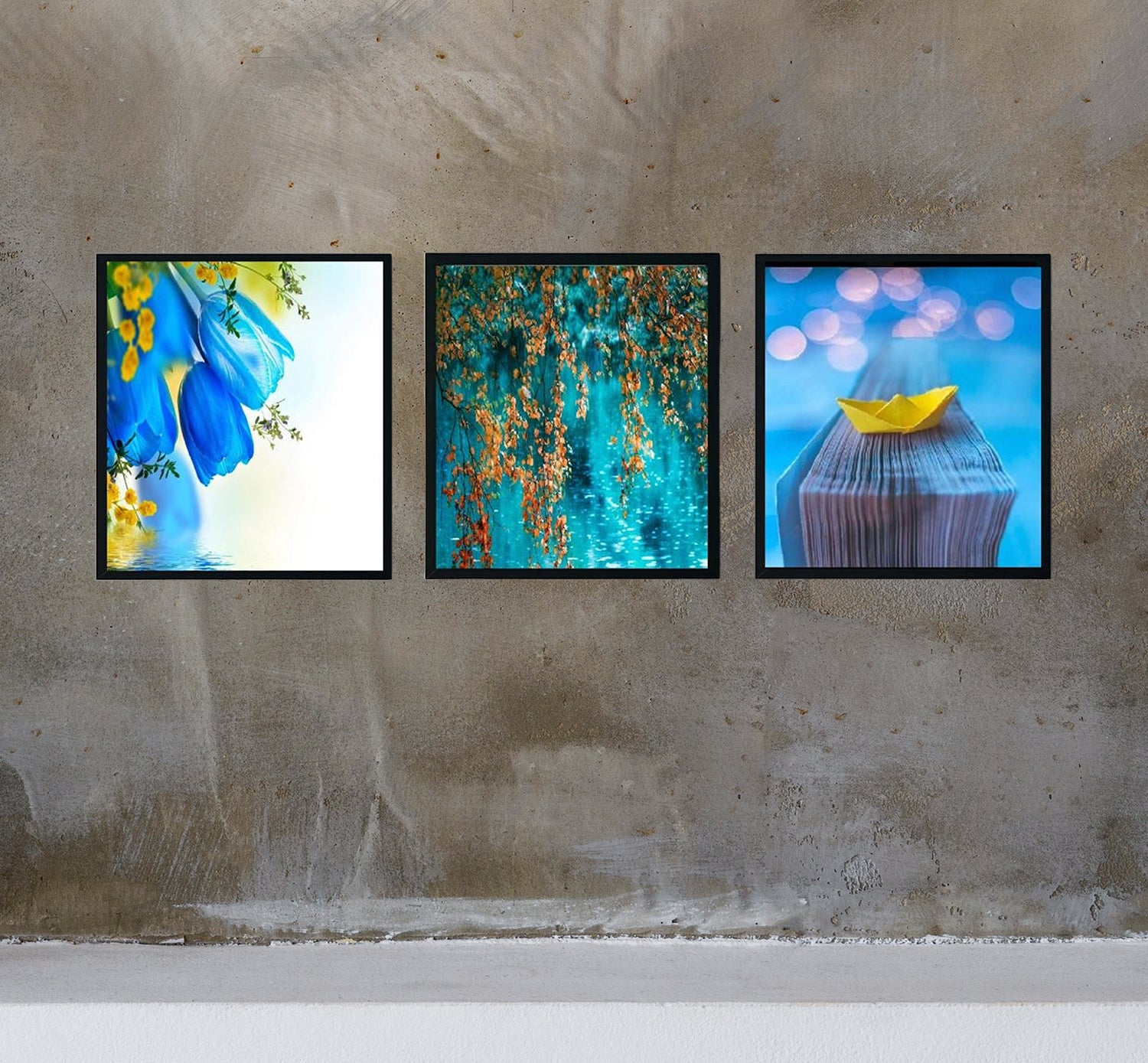 Buy black 3 PCS Abstract Photo Frame, Aesthetic Picture Frames