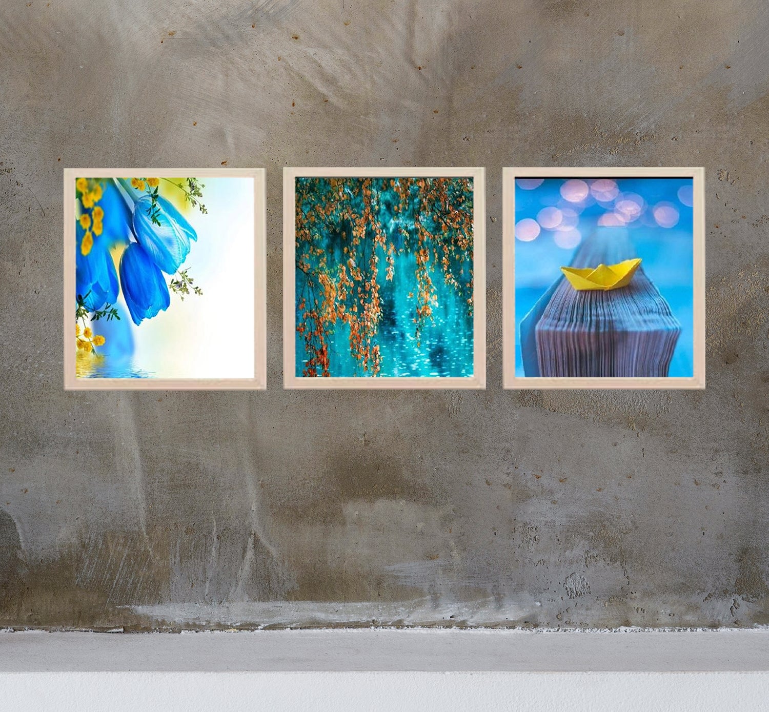 Buy white 3 PCS Abstract Photo Frame, Aesthetic Picture Frames