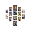 Black collage photo frames set with custom 5x7 and 4x6 prints arranged in a versatile layout. - Pack of 14 Pack Collage Photo Frames set, Custom Pics Free Print (5x7 - 4 Pc, 4x6 - 10 Pc) - Black - Frame World