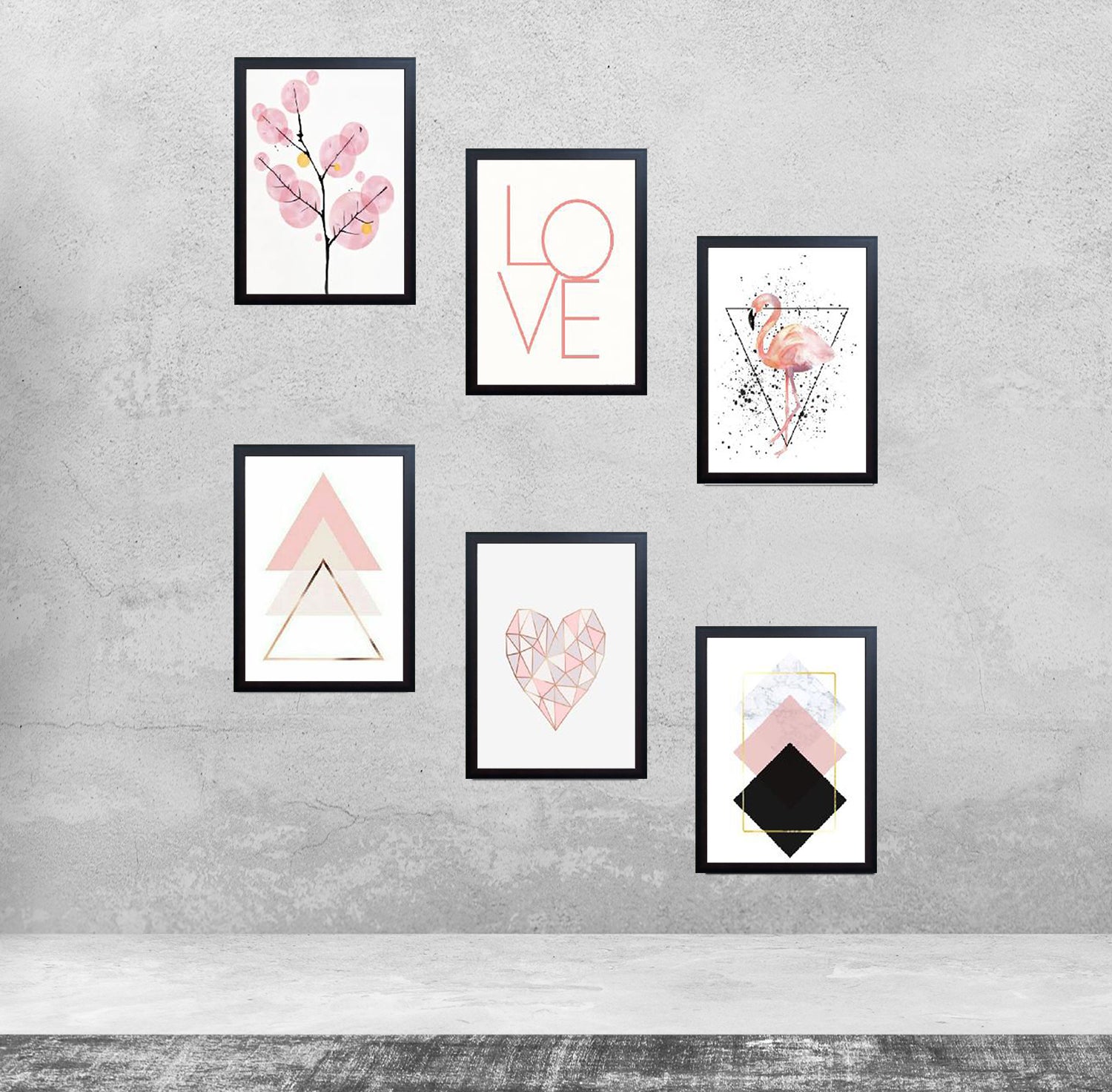 6 Pack Motivational Quotes Frame set
