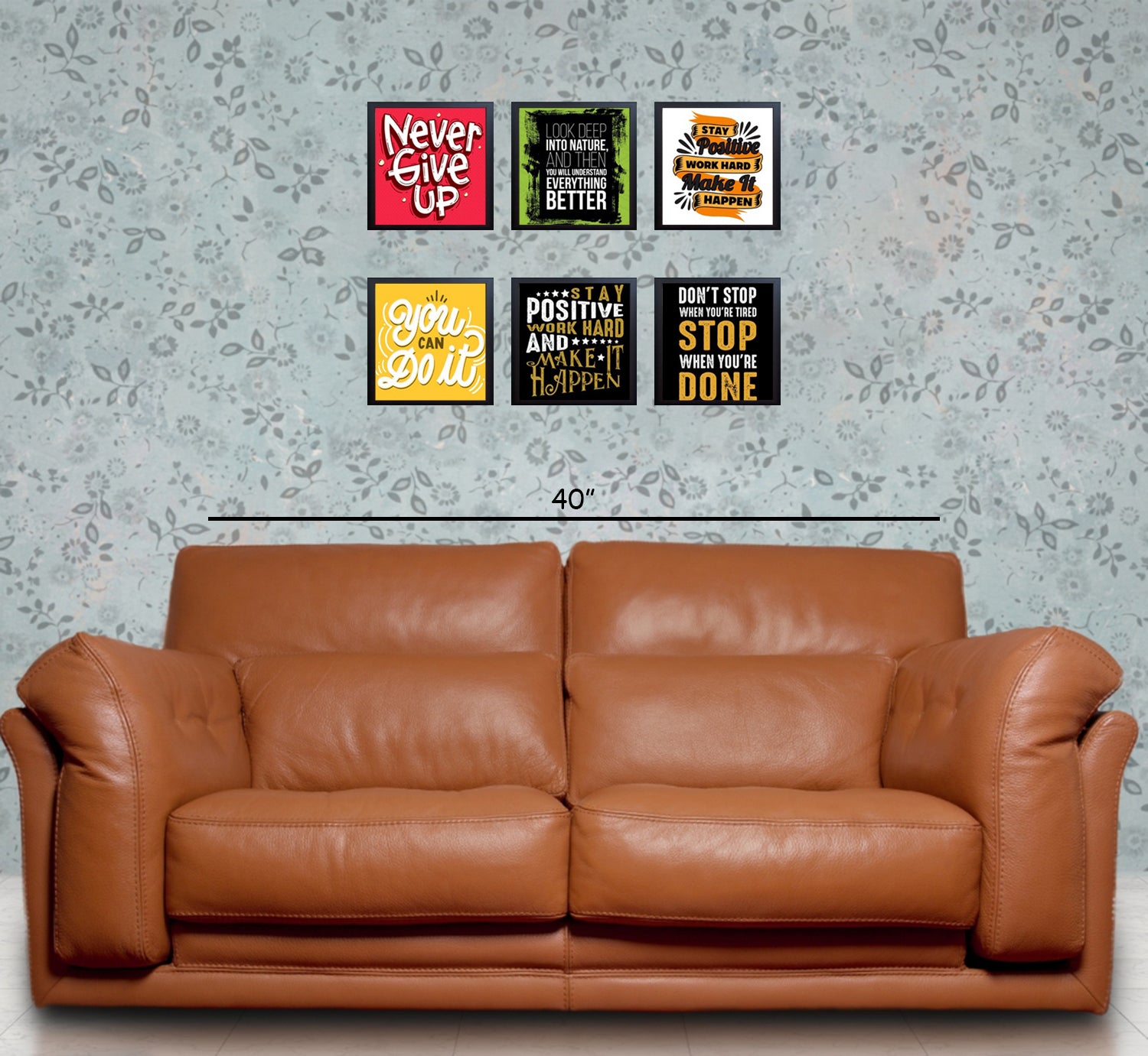 6 Pcs Picture Frames Motivational Quotes For Wall Décor