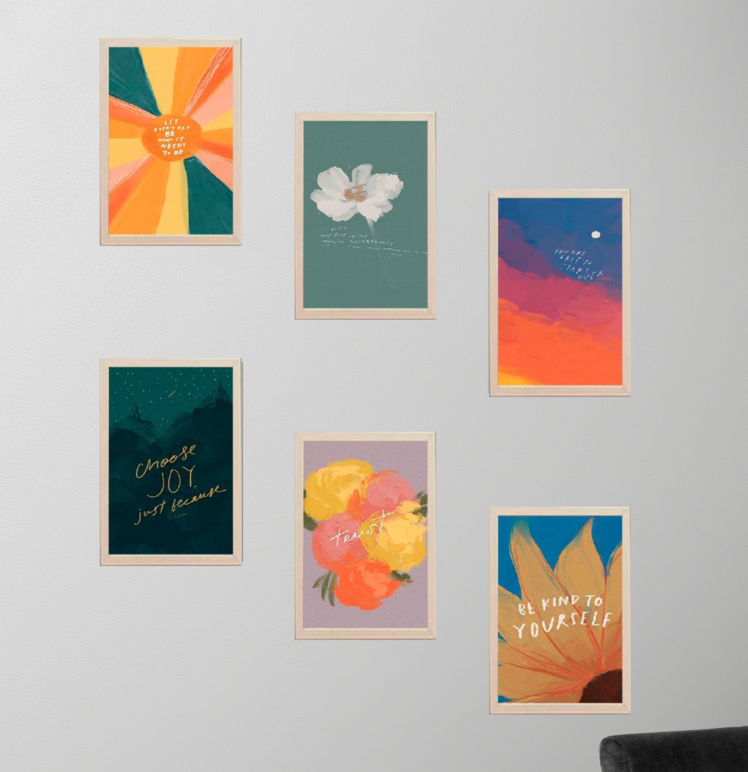 Buy white 6 Pack Inspirational Quote Frames for Wall Decor