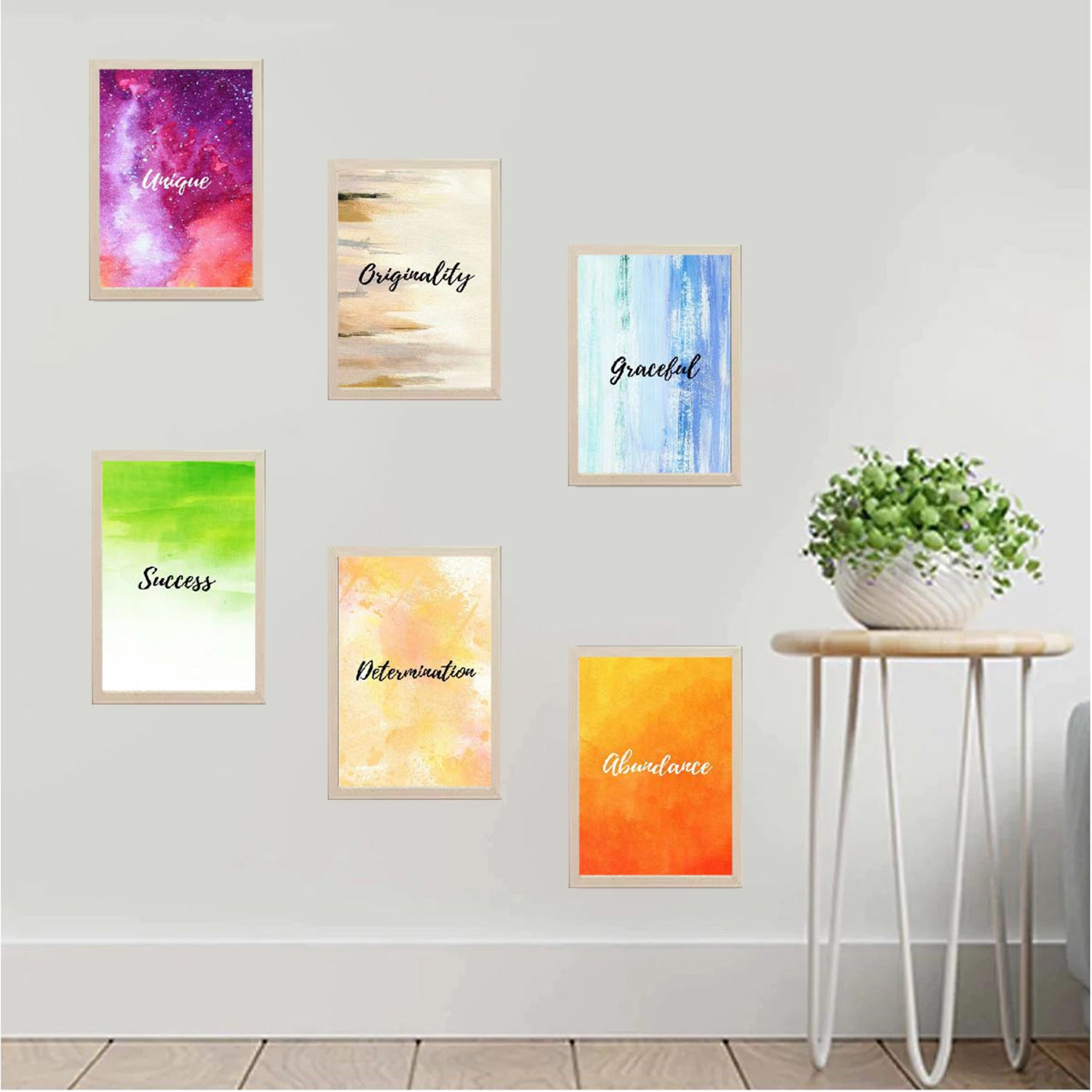 Buy white 6 Pack Inspirational Quote Frames set