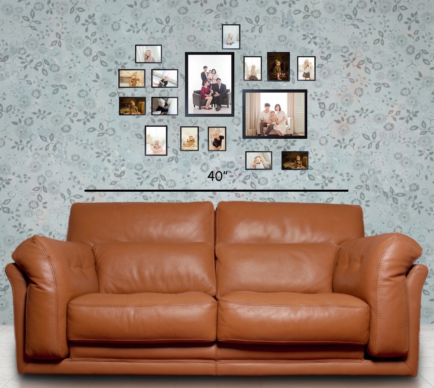 Pack of 16 Collage Frames Set (8x12 - 2pc, 5x7 - 2pc, 4x6 - 12pc)