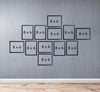 Set of 12 black modern collage frames, 6x8 inches, arranged in custom wall pattern. - Set of 12 6x8" Modern Collage Picture Frame for Living Room - Black - Frame World