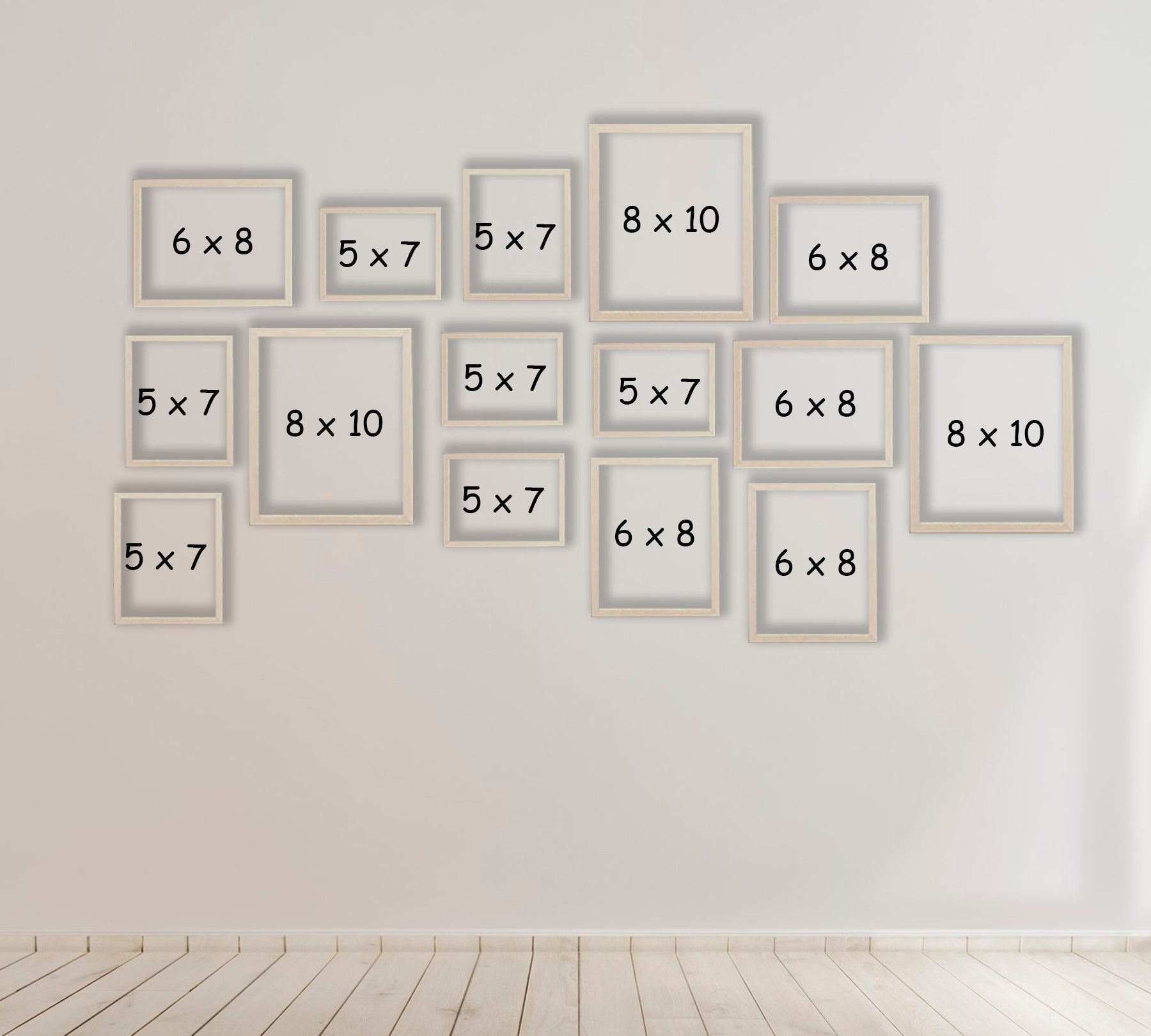 Buy white Pack of 15 Gallery Collage Frames set Family Pictures frames (3 X 8x10 inches, 7 X 5x7 inches, 5 X 6x8 inches))