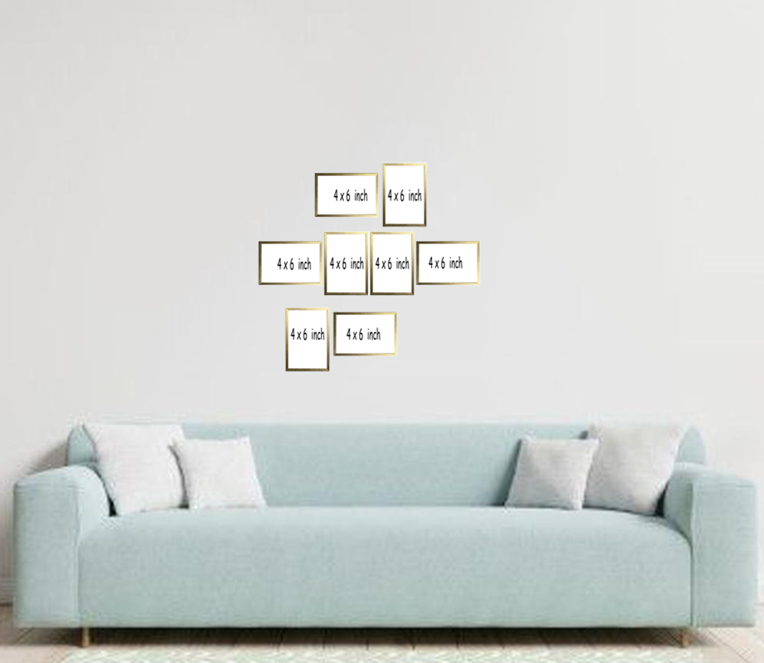Buy golden Set of 8 Picture Frames For Wall Decor