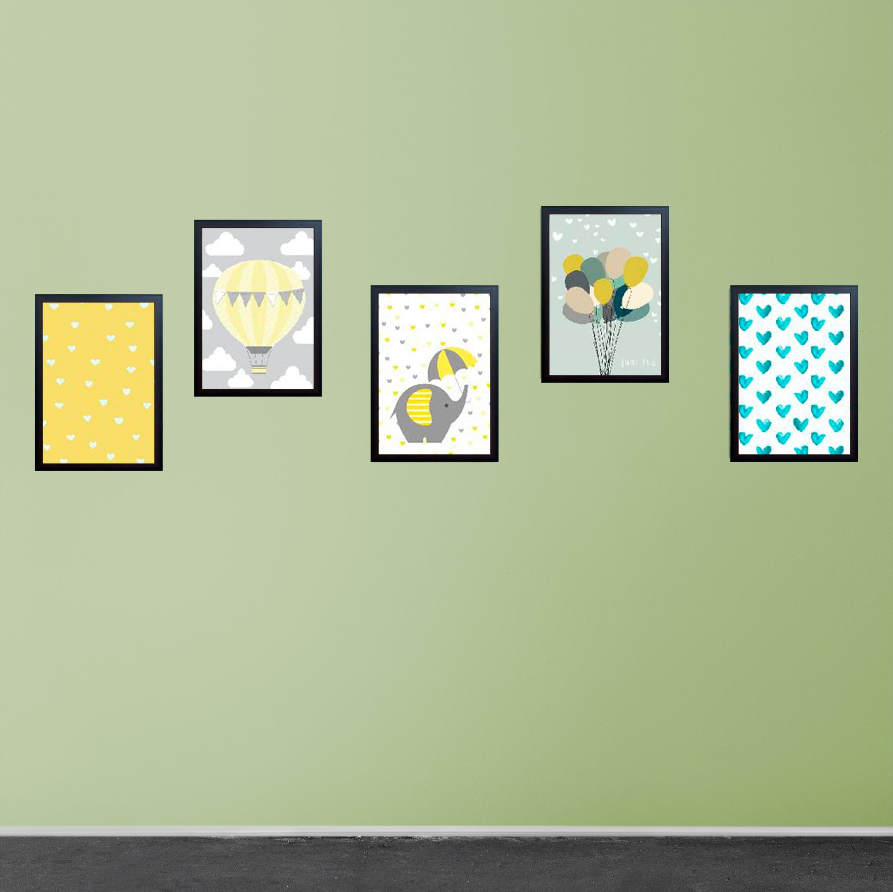 Pack of 5  Kids Room Decor Photo frames