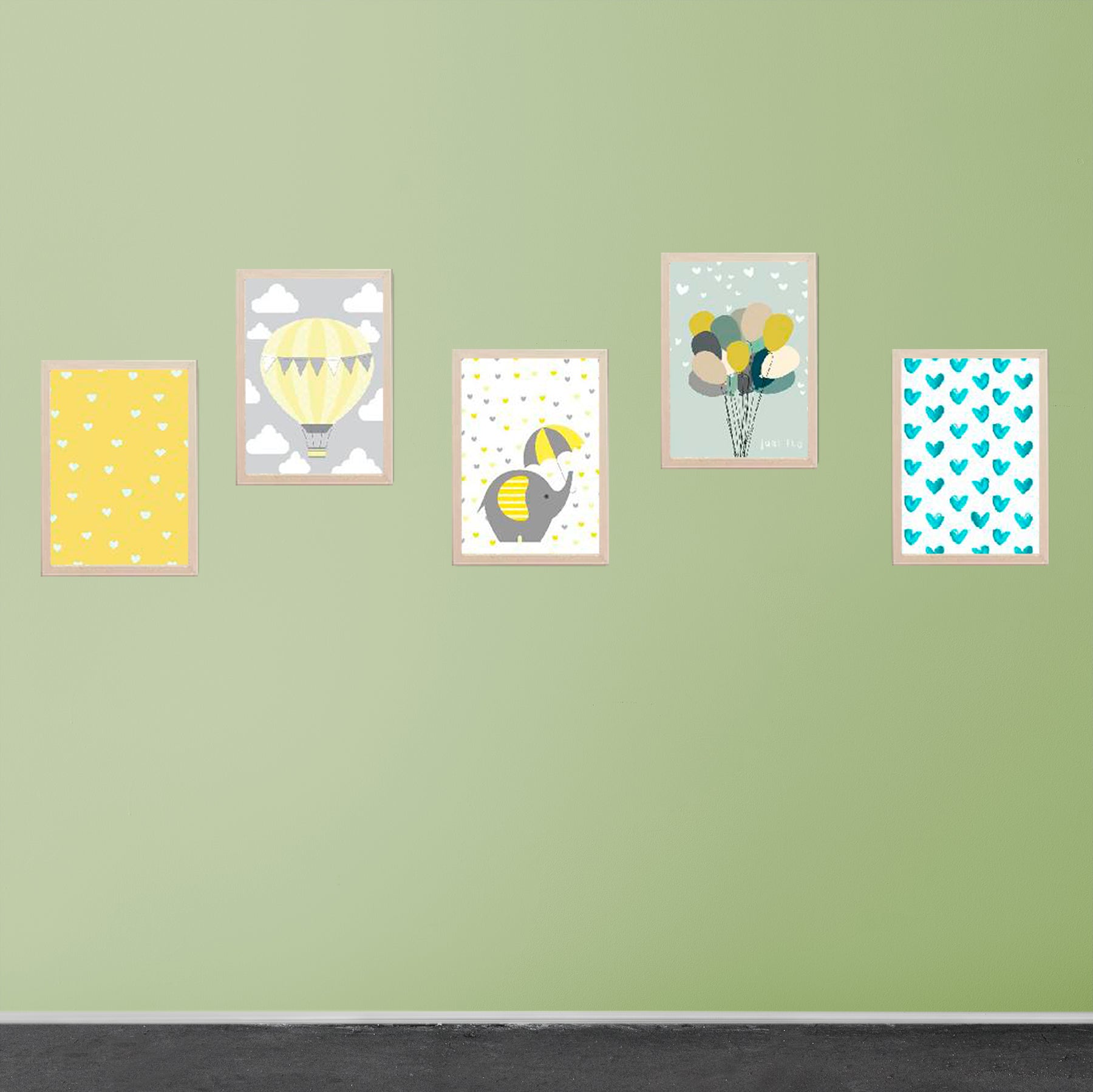 Buy white Pack of 5  Kids Room Decor Photo frames