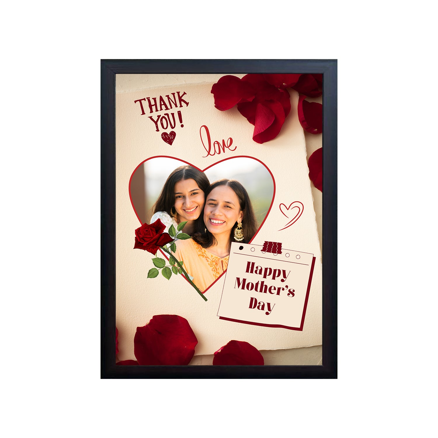 Thank You Mothers Day Design Photo Frame 1 Pc ( photo and text is Customizable )