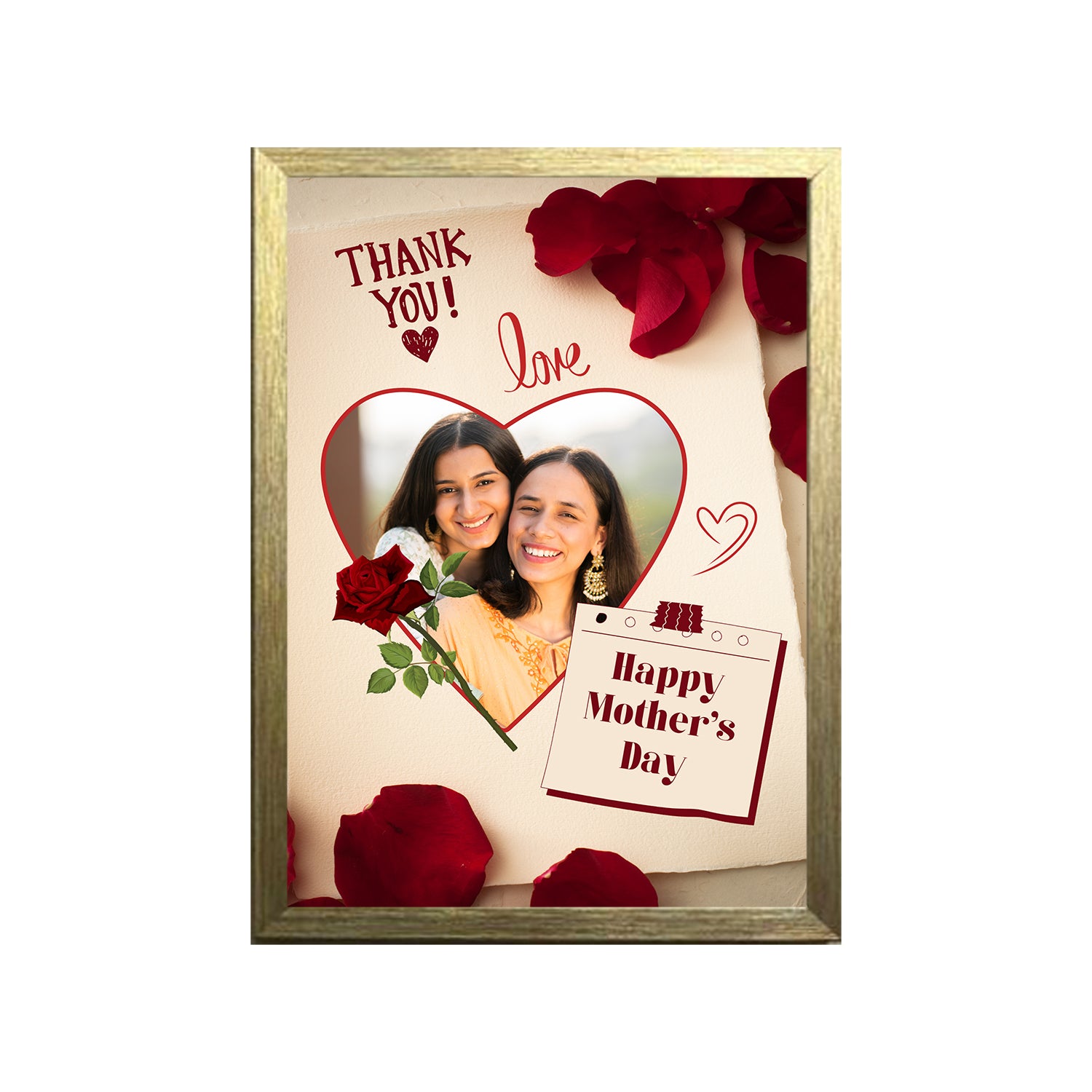 Buy gold Thank You Mothers Day Design Photo Frame 1 Pc ( photo and text is Customizable )
