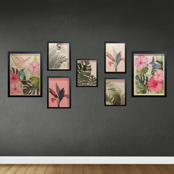 7 Pcs Flower and leave Abstract set (3 x 8 x 10" , 2 x 8 x 12" , 2 x 12 x 16 ")