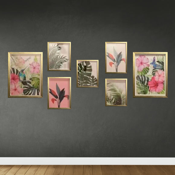 7 Pcs Flower and leave Abstract set (3 x 8 x 10" , 2 x 8 x 12" , 2 x 12 x 16 ")