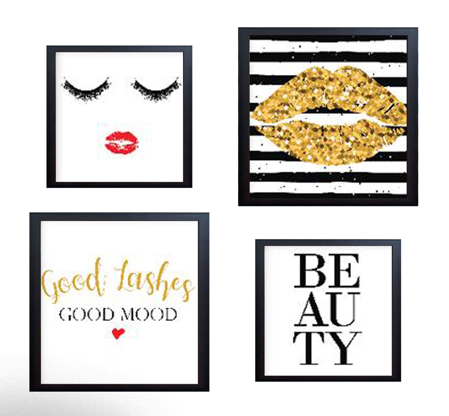 Pack of 4 Beauty Salon Wall Hanging Frames