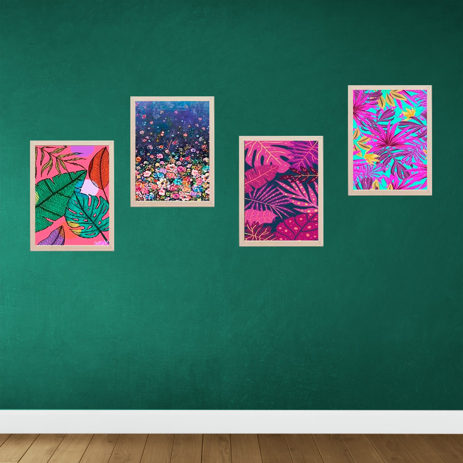 Buy white Set of 4 Aesthetic Wall photo frame