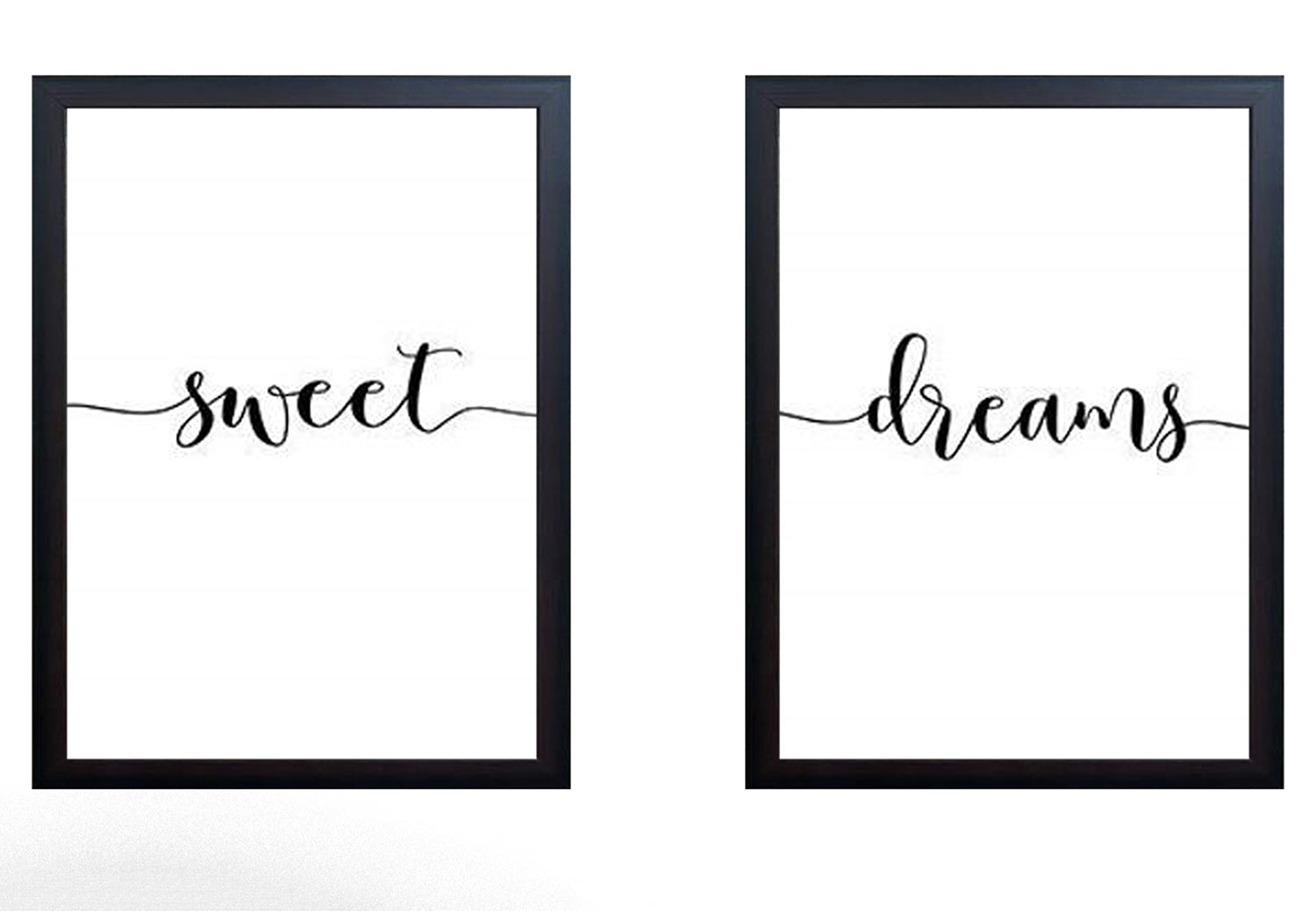 Set of 2 Decor FRAMED Words Typography Frames