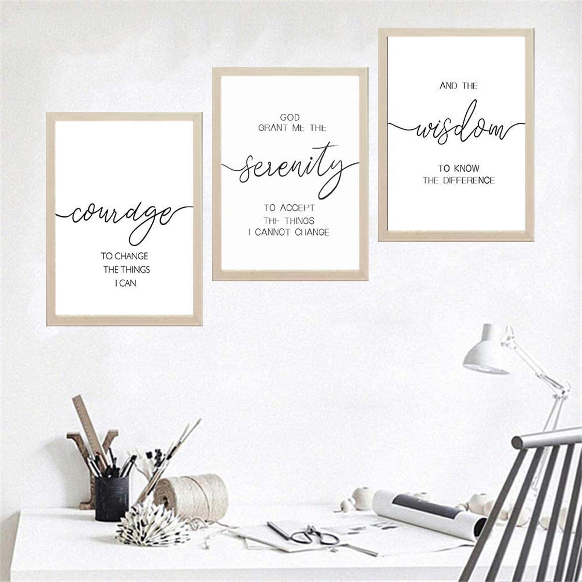 Buy white Set of 3 Typography Inspirational Quote Frames