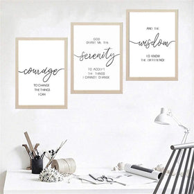 Set of 3 golden frames with inspirational typography quotes arranged in a custom collage on a white wall. - Set of 3 Typography Inspirational Quote Frames - 12x16 / Black - Frame World
