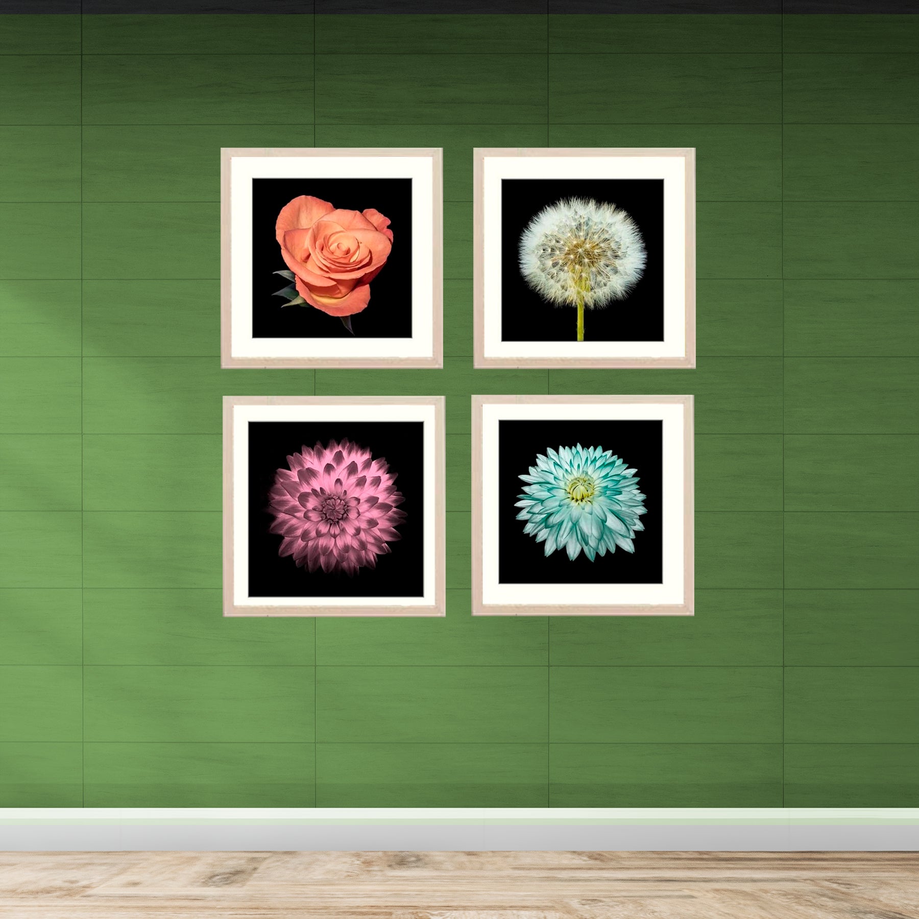 Buy white Modern Minimalist 4 PCS Glass Front with FREE Print Wall photo frame  &amp; Room Decor photo frame