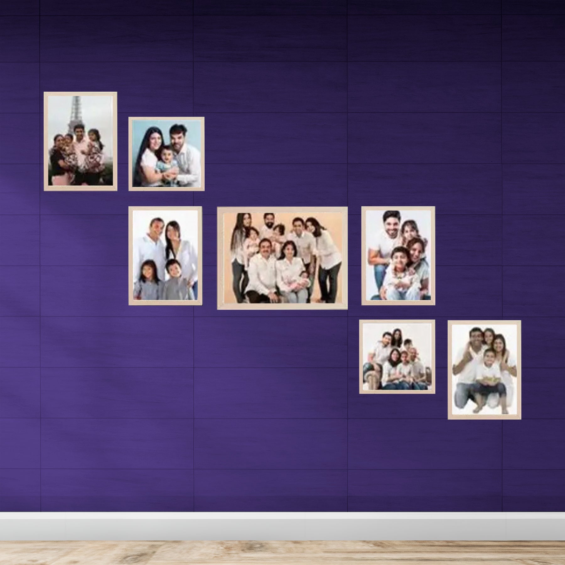 Buy white Pack of 7 Collage set, 1 pc 8x10&quot;, 4 px 6x8&quot;, 2 pc 6x6&quot;