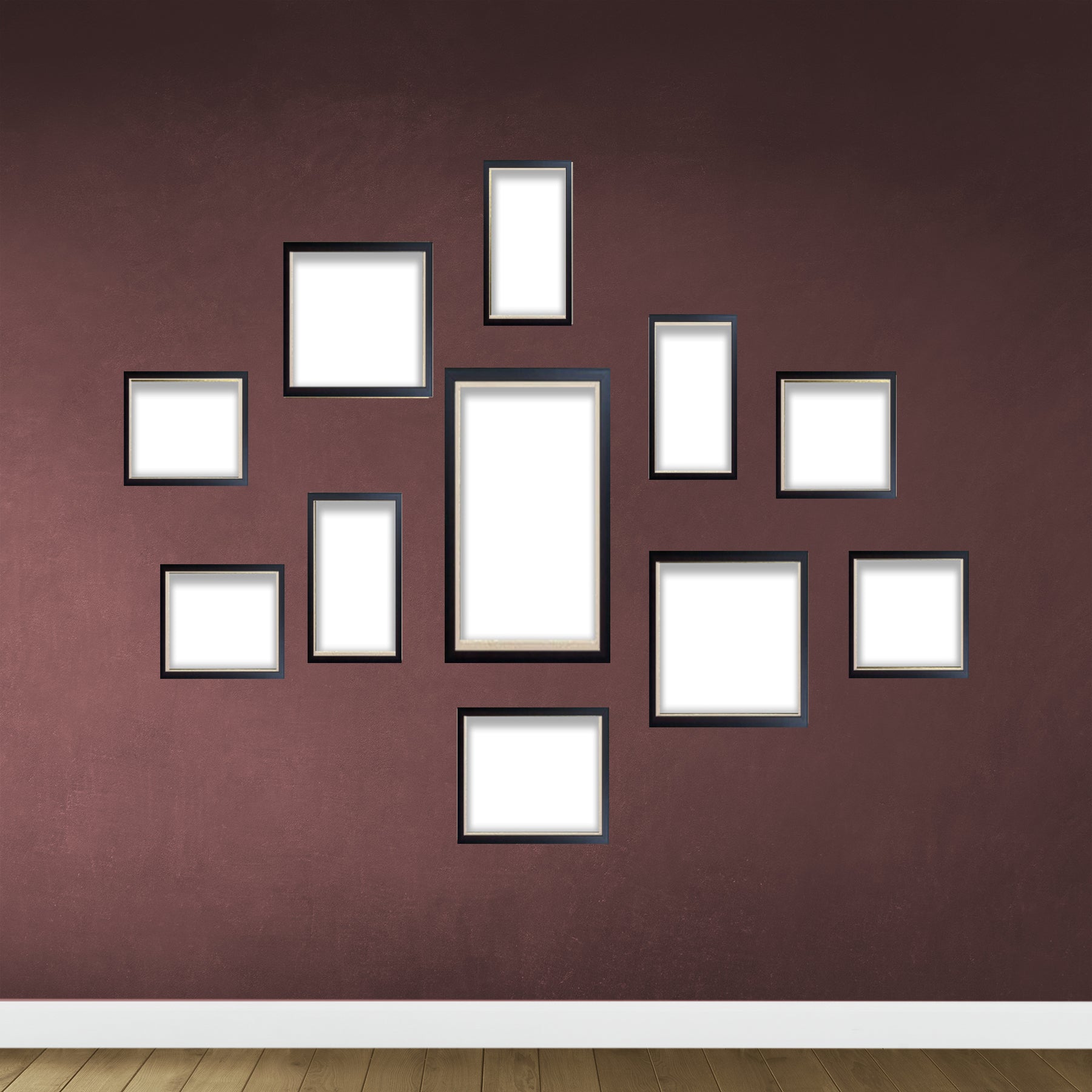 Buy black Pack of 11 Photo Gallery Wall Collage, 3X 8x10&quot;, 8X 5x7&quot; inch