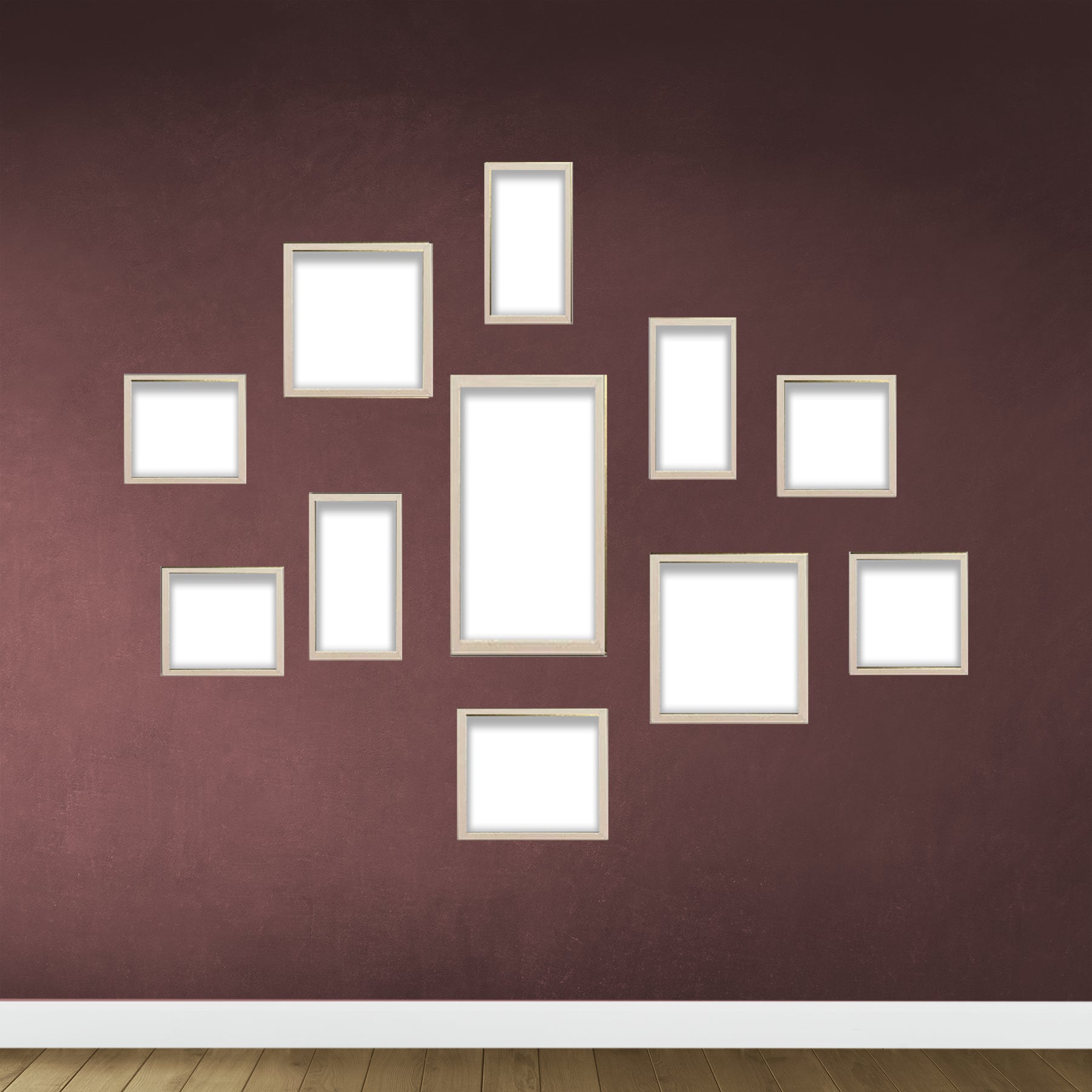 Buy white Pack of 11 Photo Gallery Wall Collage, 3X 8x10&quot;, 8X 5x7&quot; inch