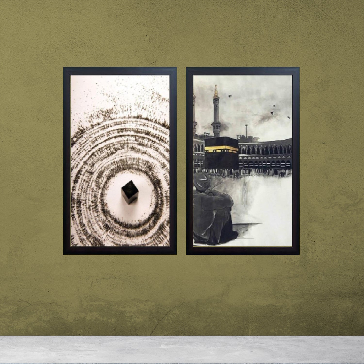 Buy black 2 pcs Islamic Kaaba Frames