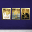 3 PC Islamic Calligraphy Modern Paintings Muslim Wall Art Print Pictures Living Room Home Decoration-5