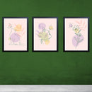 Glass front Abstract Art frame Set of 3-10