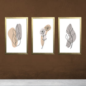 Buy golden 3 Pcs Beautiful Aesthetic Photo Frames