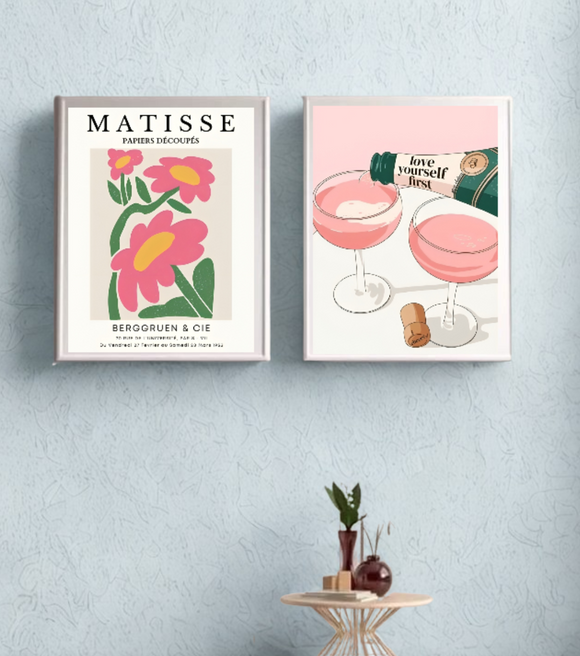 Two black square frames displaying colorful abstract and motivational quote art in a custom collage style. - 2 PCS Motivational Quote Picture Frame, Abstract Frames - Black / 8x12" / 1 - abstract frames, art, frame world, home decor, inspiration, motivational frames, office decor, quote frames, wall decor - Frame World