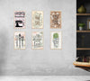 6 black kitchen quote frames collage with custom typography and cooking-themed designs on gray wall. - 6 PCS Kitchen Quotes Photo Wall Decoration Frames - 4x6" / Black - Frame World