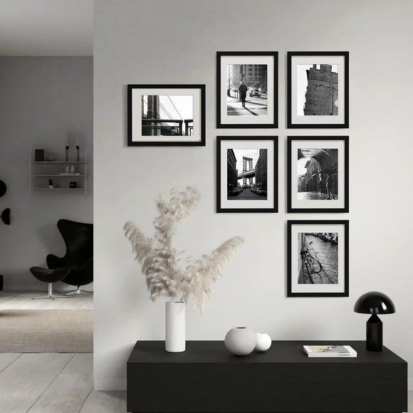 10x14" 6 pack of Frames Collage, With Border 8x10" for Family/ Wedding Pictures