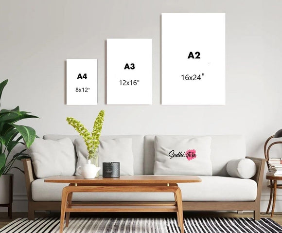 Pack of 5 Calligraphy Islamic Wall Frame set (12x16" 2 pc, 8x12" 3 pc)