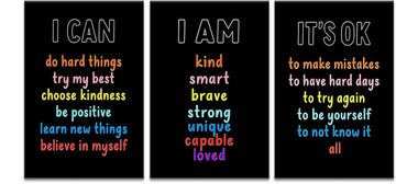 Set of 3 Motivational Inspirational Office Wall Art Decor Frame set - 0