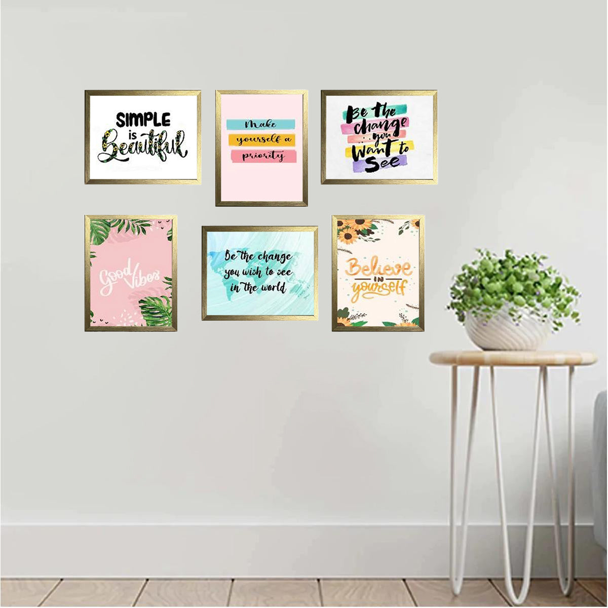 6 Pack Inspirational Quote Frames set | Frame World