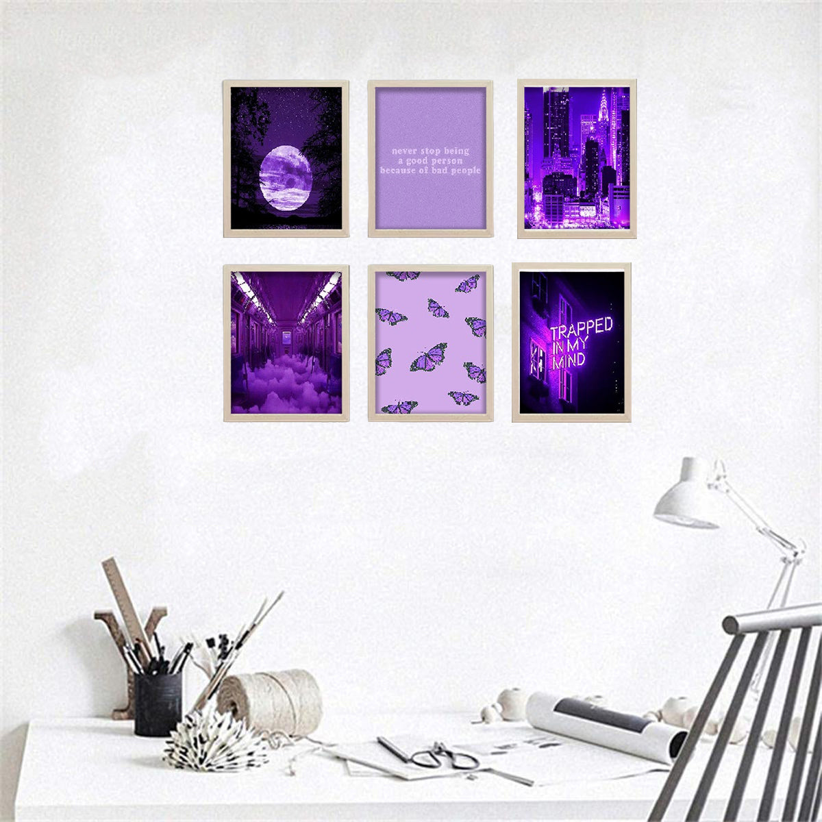 Buy white 6 Pack Inspirational Quote Frames
